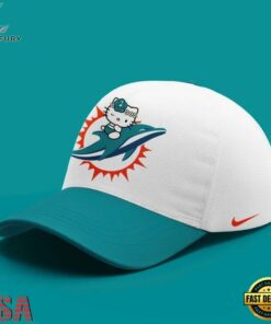 Exclusive Miami Dolphins x Hello Kitty 2026 Classic Cap , Music Lover Baseball Cap Exclusive Miami Dolphins X Hello Kitty 2026 Classic Cap