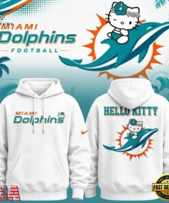 Exclusive Miami Dolphins x Hello Kitty 2026 White Hoodie , Music Design T Shirt Exclusive Miami Dolphins X Hello Kitty 2026 White Hoodie