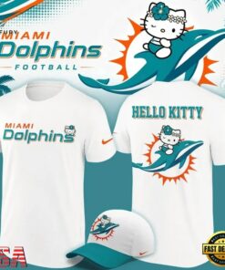 Exclusive Miami Dolphins x Hello Kitty 2026 White T Shirt , Music Design T Shirt Exclusive Miami Dolphins X Hello Kitty 2026 White T Shirt