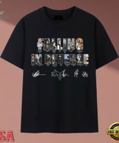 Falling In Reverse Discography Albums Band Signatures Graphic T Shirt, Music 2D Graphic Tee Falling IN Reverse Discography Albums Band Signatures Graphic T Shirt