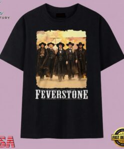 Feverstone Western Country Band Vintage Graphic T Shirt, Music 2D Graphic Tee Feverstone Western Country Band Vintage Graphic T Shirt