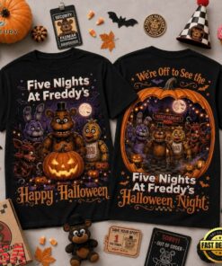 Five Nights At Freddy's Halloween Night Great Pumpkin T Shirt, Trending Music 3D Tee Five Nights AT Freddy S Halloween Night Great Pumpkin T Shirt
