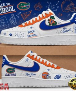 Florida Gators 2026 NCAA Football Back To School Air Force 1 Shoes Sneakers , NCAA New Design Shoes Florida Gators 2026 Ncaa Football Back TO School Air Force 1 Shoes Sneakers