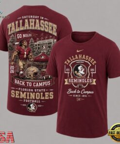 Florida State Seminoles 2026 NCAA Back To Campus 3D Shirt , NCAA 3D Graphic Tee Florida State Seminoles 2026 Ncaa Back TO Campus 3D Shirt