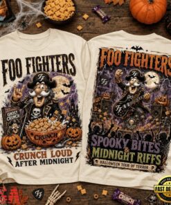 Foo Fighters Captain Crunch Rock And Roll Nightmare Halloween 3D Shirt, Trending Music 3D Tee Foo Fighters Captain Crunch Rock And Roll Nightmare Halloween 3D Shirt