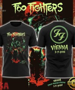 Foo Fighters Take Cover Tour 2026 Black 3D Shirt , Music Design T Shirt Foo Fighters Take Cover Tour 2026 Black 3D Shirt