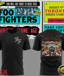 Foo Fighters Toronto ON Event Shirt, TAKE COVER TOUR 2026 T Shirt , Music Design T Shirt Foo Fighters Toronto ON Event Shirt Take Cover Tour 2026 T Shirt
