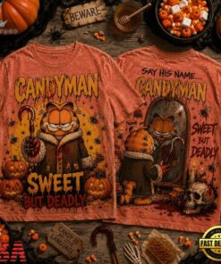 Garfield Candyman Sweet But Deadly Halloween 3D Shirt , Trending Music 3D Tee Garfield Candyman Sweet But Deadly Halloween 3D Shirt