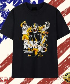 George Pickens Pittsburgh Steelers Wide Receiver No 14 Signature T Shirt, Trendy 2D Print Shirt George Pickens Pittsburgh Steelers Wide Receiver NO 14 Signature T Shirt