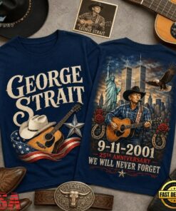 George Strait 9 11 Memorial 25th Anniversary 3D Shirt , Music Design T Shirt George Strait 9 11 Memorial 25th Anniversary 3D Shirt