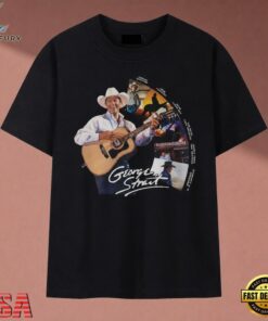 George Strait Discography Vinyl Wheel Vintage Country Music T Shirt , Music 2D Graphic Tee George Strait Discography Vinyl Wheel Vintage Country Music T Shirt