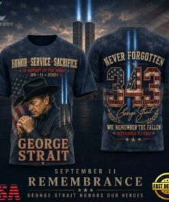 George Strait September 11 343 Never Forgotten Tribute 3D Shirt, Trending Music 3D Tee George Strait September 11 343 Never Forgotten Tribute 3D Shirt