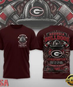 Georgia Bulldogs 2026 NCAA Firefighter Built for the Fire 3D Shirt , NCAA 3D Graphic Tee Georgia Bulldogs 2026 Ncaa Firefighter Built For The Fire 3D Shirt