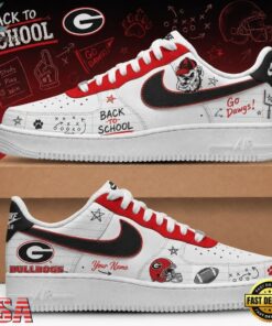 Georgia Bulldogs 2026 NCAA Football Back To School Air Force 1 Shoes Sneakers , NCAA New Design Shoes Georgia Bulldogs 2026 Ncaa Football Back TO School Air Force 1 Shoes Sneakers