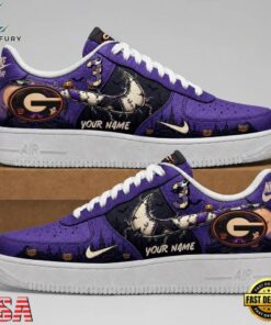 Georgia Bulldogs 2026 NCAA Haunted Moon Halloween Custom Air Force 1 Shoes Sneakers , NCAA New Design Shoes Georgia Bulldogs 2026 Ncaa Haunted Moon Halloween Custom Air Force 1 Shoes Sneakers