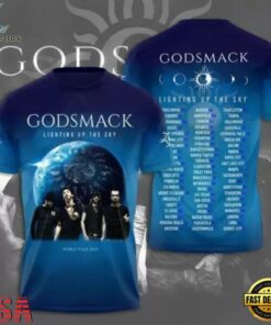 Godsmack Rock Band Lighting Up The Sky T Shirt , Music Fans Shirt Godsmack Rock Band Lighting UP The Sky T Shirt
