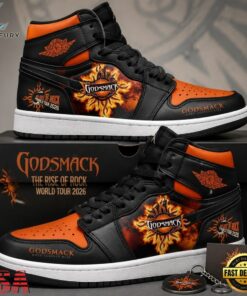 Godsmack The Rise of Rock World Tour 2026 Stone Temple Pilots Air Jordan 1 Shoes , Music Shoes Godsmack The Rise OF Rock World Tour 2026 Stone Temple Pilots Air Jordan 1 Shoes