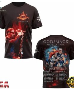 Godsmack World Tour 2025 3D T Shirt , Music Fans Shirt Godsmack World Tour 2025 3D T Shirt