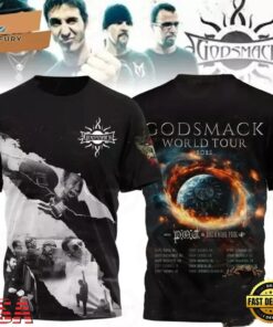 Godsmack World Tour 2025 AOP 3D T Shirt , Music Fans Shirt Godsmack World Tour 2025 Aop 3D T Shirt