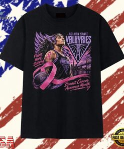 Golden State Valkyries Breast Cancer Awareness Month Fight Hope Survive T Shirt, Trendy 2D Print Shirt Golden State Valkyries Breast Cancer Awareness Month Fight Hope Survive T Shirt