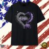 Golden State Valkyries Heart Shirt, Purple Basketball Fan T Shirt , Trendy 2D Print Shirt Golden State Valkyries Heart Shirt Purple Basketball Fan T Shirt
