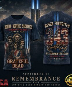 Grateful Dead 911 Tribute Twin Towers 343 Memorial 3D Shirt, Trending Music 3D Tee Grateful Dead 911 Tribute Twin Towers 343 Memorial 3D Shirt