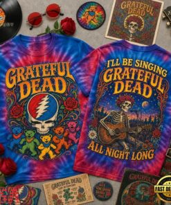 Grateful Dead All Night Long 3D Graphic Shirt , Trending Music 3D Tee Grateful Dead All Night Long 3D Graphic Shirt