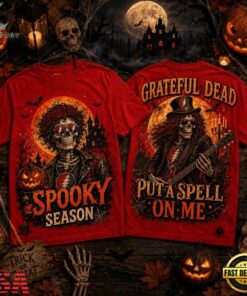 Grateful Dead Halloween Moon Skull With Roses Spooky Season 3D Shirt , Music Fans Shirt Grateful Dead Halloween Moon Skull With Roses Spooky Season 3D Shirt