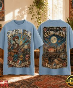 Grateful Dead Ride The Cosmic Groove Welcome To The Sound Garden 3D Shirt, Trending Music 3D Tee Grateful Dead Ride The Cosmic Groove Welcome TO The Sound Garden 3D Shirt