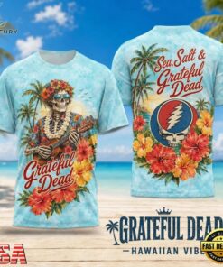 Grateful Dead Tropical Skull Ukulele Floral 2026 3D Shirt , Trending Music 3D Tee Grateful Dead Tropical Skull Ukulele Floral 2026 3D Shirt