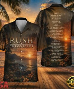Great Rock Band Rush Chronicles Summer Aloha Hawaiian Shirt, Music Fan Hawaiian Shirt Great Rock Band Rush Chronicles Summer Aloha Hawaiian Shirt
