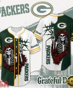 Green Bay Packers NFL Game Day Grateful Dead Baseball Jersey Shirt, NFL Baseball Shirt Green Bay Packers Nfl Game Day Grateful Dead Baseball Jersey Shirt