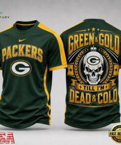 Green Bay Packers NFL Till I’m Dead Forever Skull Fan Pride 3D Shirt, Sports Fans 3D Shirt Green Bay Packers Nfl Till I M Dead Forever Skull Fan Pride 3D Shirt
