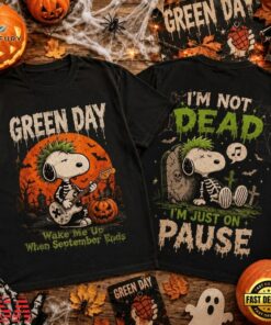 Green Day x Snoopy Haunted Punk Revival 3D Shirt , Music Design T Shirt Green Day X Snoopy Haunted Punk Revival 3D Shirt