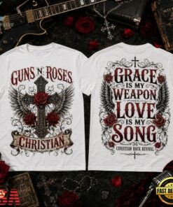 Guns N’ Roses Christian Grace Is My Weapon 3D Shirt, Trending Music 3D Tee Guns N Roses Christian Grace IS MY Weapon 3D Shirt