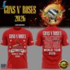 Guns N' Roses x St. Louis Cardinals World Tour 2026 Red T Shirt, Trending Music 3D Tee Guns N Roses X ST Louis Cardinals World Tour 2026 Red T Shirt