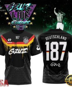 GZUZ LIVE EUROPE TOUR 2026 Signed 3D Shirt, Trending Music 3D Tee Gzuz Live Europe Tour 2026 Signed 3D Shirt