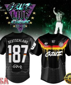GZUZ LIVE EUROPE TOUR 2026 Signed Baseball Jersey, Music Artist Baseball Jersey Gzuz Live Europe Tour 2026 Signed Baseball Jersey