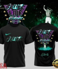 GZUZ LIVE EUROPE TOUR 2026 Signed Black T Shirt, Trending Music 3D Tee Gzuz Live Europe Tour 2026 Signed Black T Shirt