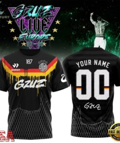 GZUZ LIVE EUROPE TOUR 2026 Signed Personalized 3D Shirt, Trending Music 3D Tee Gzuz Live Europe Tour 2026 Signed Personalized 3D Shirt