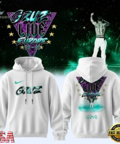 GZUZ LIVE EUROPE TOUR 2026 Signed White Hoodie, Trending Music 3D Tee Gzuz Live Europe Tour 2026 Signed White Hoodie