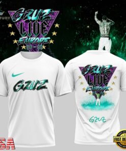 GZUZ LIVE EUROPE TOUR 2026 Signed White T Shirt, Trending Music 3D Tee Gzuz Live Europe Tour 2026 Signed White T Shirt