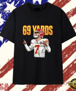Harrison Butker 7 Kansas City Chiefs NFL 69 Yard T Shirt, Trendy 2D Print Shirt Harrison Butker 7 Kansas City Chiefs Nfl 69 Yard T Shirt