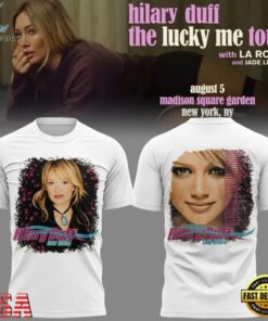 Hilary Duff 2004 Vintage Reprint White T Shirt , Music Design T Shirt Hilary Duff 2004 Vintage Reprint White T Shirt
