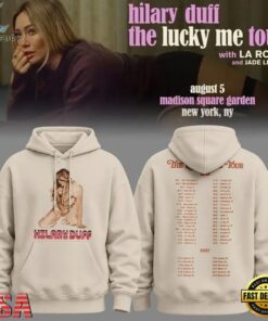 Hilary Duff The Lucky Me Tour 2026 Scheduler Hoodie , Music Design T Shirt Hilary Duff The Lucky ME Tour 2026 Scheduler Hoodie