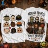 Horror Nights Classic Villains Two Sided Halloween T Shirt , Music Fans Shirt Horror Nights Classic Villains Two Sided Halloween T Shirt