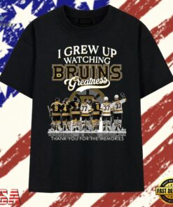 I Grew Up Watching Bruins Greatness Thank You For The Memories 2026 T Shirt , Trendy 2D Print Shirt I Grew UP Watching Bruins Greatness Thank You For The Memories 2026 T Shirt