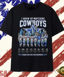 I Grew Up Watching Dallas Cowboys Legends Signatures 2026 T Shirt , Trendy 2D Print Shirt I Grew UP Watching Dallas Cowboys Legends Signatures 2026 T Shirt