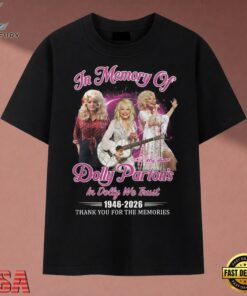 In Memory Of Dolly Parton In Dolly We Trust Pink Graphic T Shirt, Music 2D Graphic Tee IN Memory OF Dolly Parton IN Dolly WE Trust Pink Graphic T Shirt