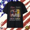 Indiana Basketball Fever Caitlin Clark and Pacers Tyrese Haliburton T Shirt, Trendy 2D Print Shirt Indiana Basketball Fever Caitlin Clark And Pacers Tyrese Haliburton T Shirt